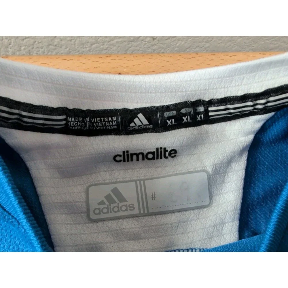 ADIDAS UCLA BRUINS FOOTBALL PLAYER CREW CLIMALITE T-SHIRT BLUE XL